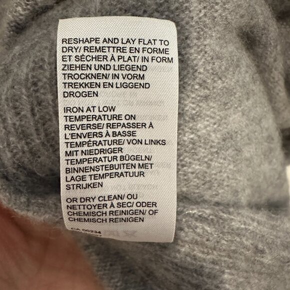 Saks Fifth Avenue 100% Cashmere Gray Cardigan - Picture 10 of 16